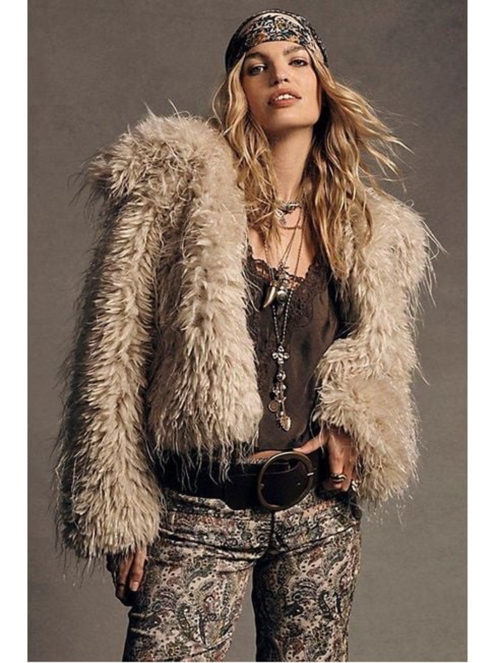 ๐ฏ๐น Free People ~ Moonlight Glam Faux Fur Jacket - Picture 7 of 14